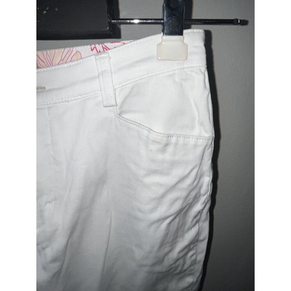 Lee White Capri Jean Women 10P 30X18 Stretch Cotton Blend - Picture 5 of 10